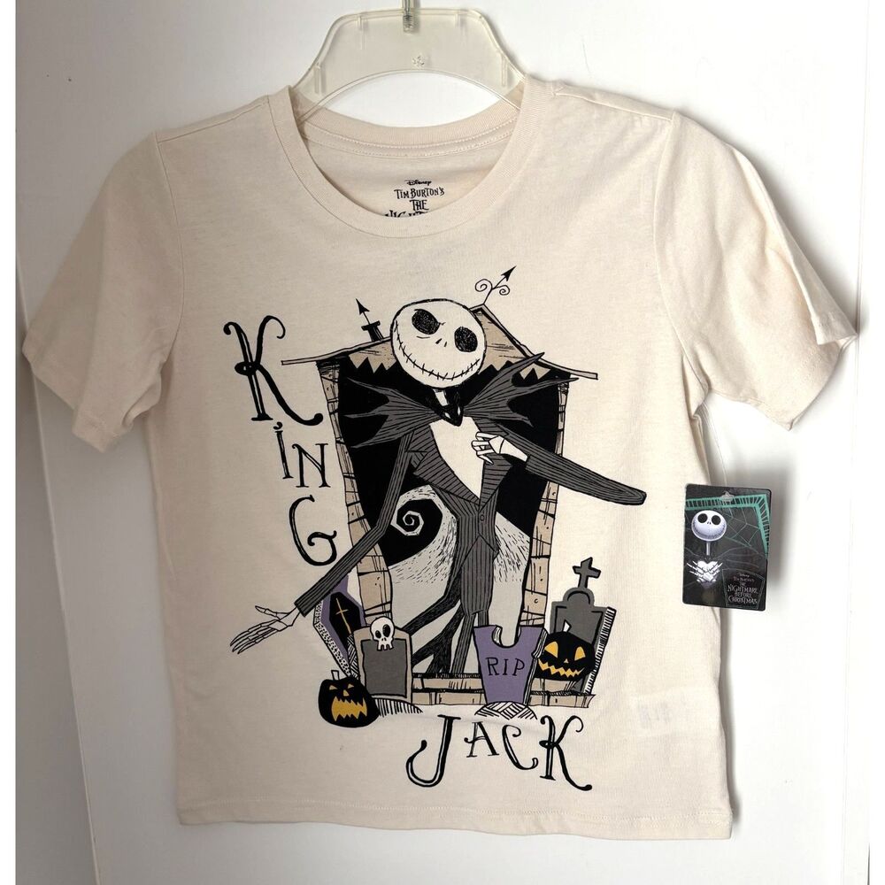 Nightmare Before Christmas King Jack Child Size8 Unisex Graphic Tee NWT #13